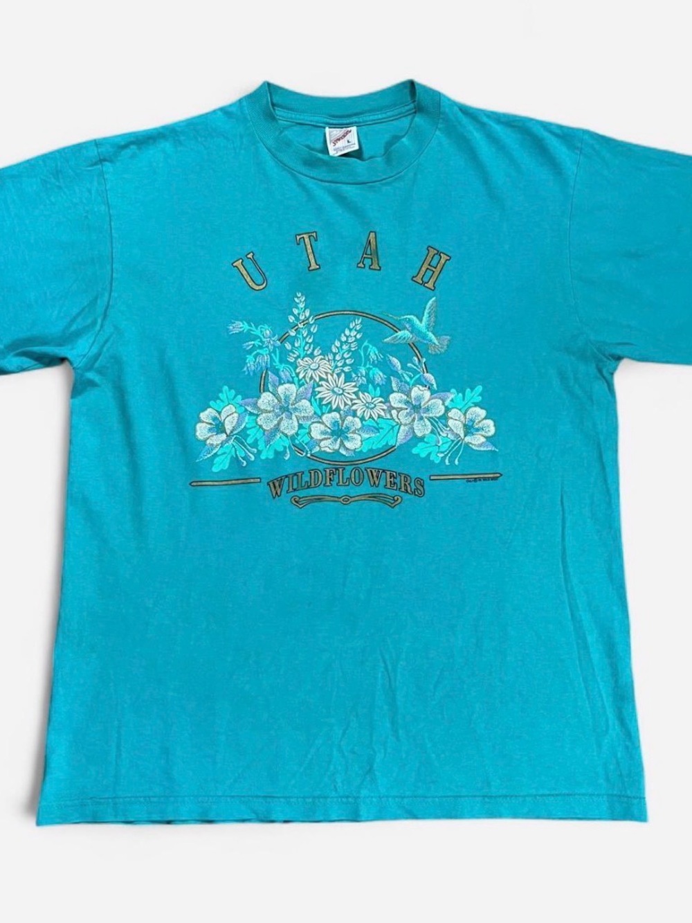 Vintage 1992 Utah Wildflowers T-Shirt Size Large